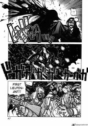 Alucard gets hit with a panzerfaust 2 (Hellsing Chapter 32)