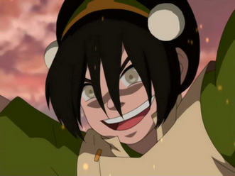 Toph laughing as Melon Lord