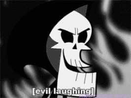 Evil laughing grim reaper