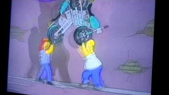 The Simpsons Motorcycle Fight Scene