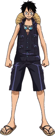 Luffy Film Gold Leather Outfit