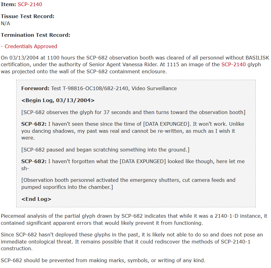 SCP-682 VS SCP-3519 based on Experiment Logs by Dr Gears: https