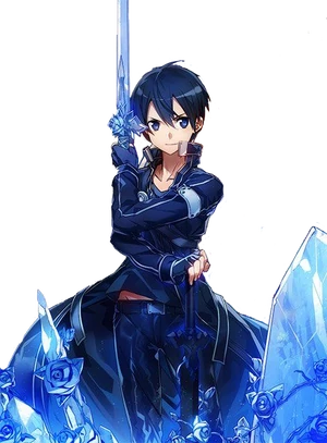 Kirito with Blue Rose Sword