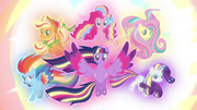 The Mane 6 in their Rainbow Power forms S4E26 Higher Quality Image