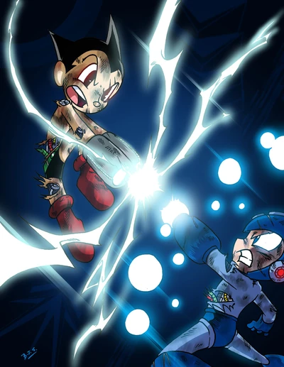 Astro boy vs mega man by bjsinc-d64mye8