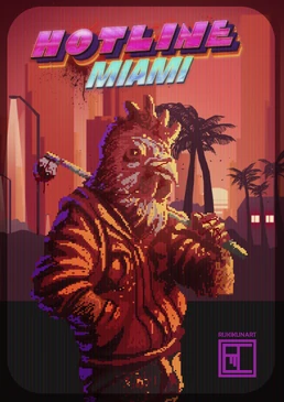 Hotline miami pixel art