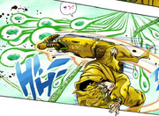 DIO kicking Emerald Splash