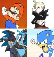 Mario v gladion v sonic v alain