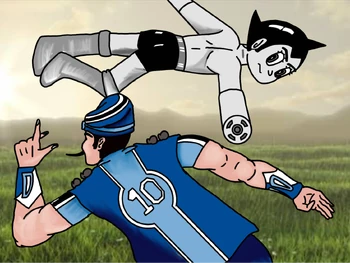 Sportacus vs. Astro-Boy by Zark2099