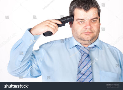 Stock-photo-suicide-concept-man-pointing-a-gun-at-his-head-white-background-111139202