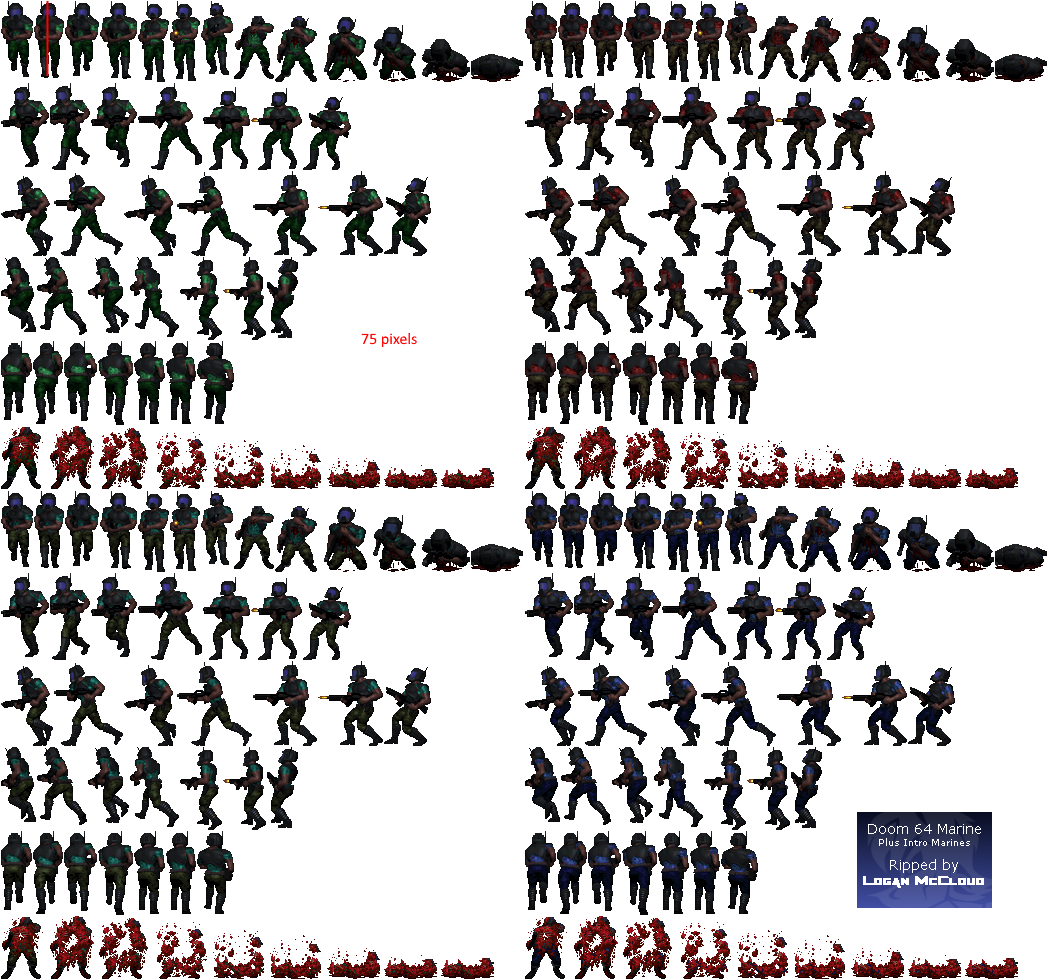 Image - Doomguy 64 sprites.png | VS Battles Wiki | FANDOM powered by Wikia