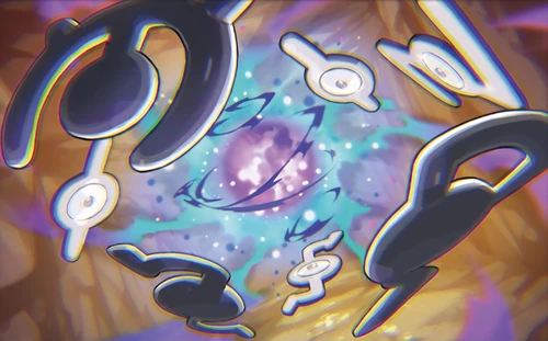 Unown unown s unown i unown n unown g and 1 more pokemon and 1 more drawn by saitou naoki d4c91f38dc25bc532c7a80ff1d48322d