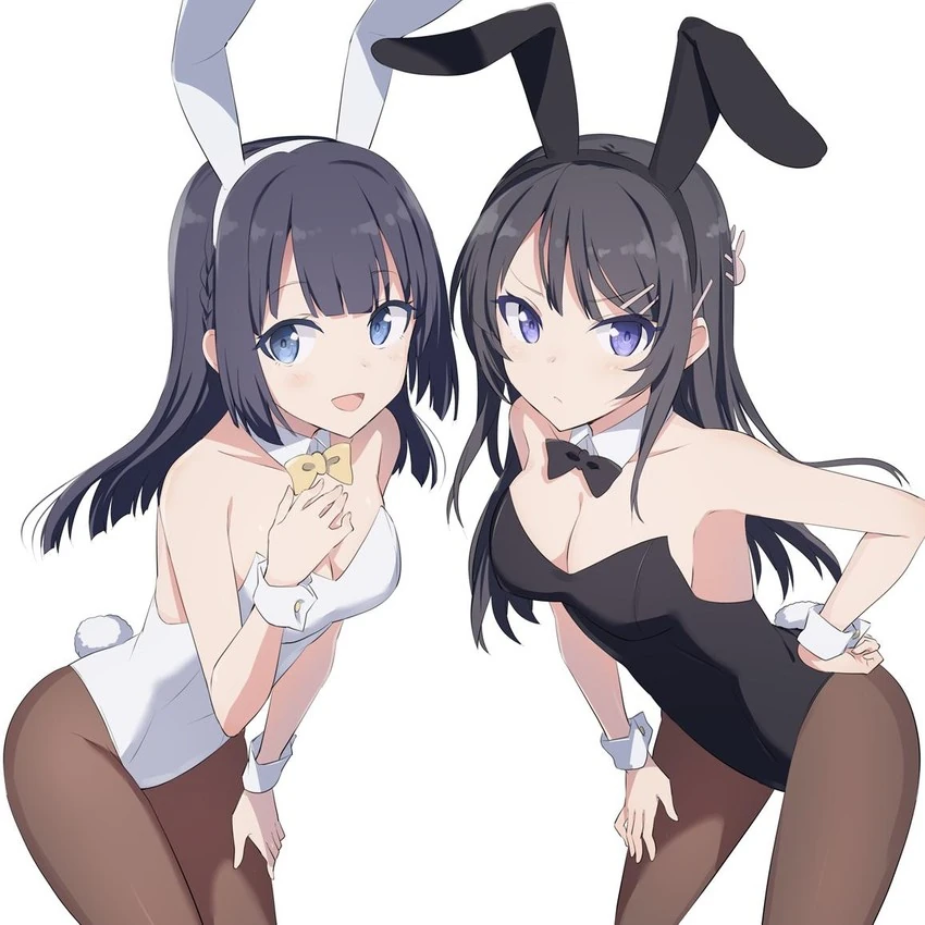 Makinohara shouko and sakurajima mai seishun buta yarou drawn by gochou atemonai heya sample-46816e852b393a4e64a9dea765525e81