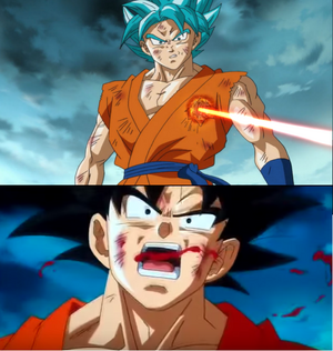 Goku vs laser