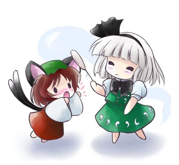 13927 cat chen chibi cute ghost konpaku youmu nekomimi shikigami touhou
