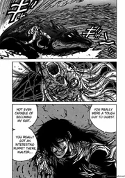 Baskerville rips off Alucard's arm 2 (Hellsing Chapter 79)