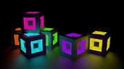 Glowing cubes by pixiesnoot-d4ymxt0