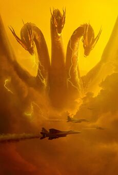 Godzilla King of the Monsters - Ghidorah poster - Clear keyart