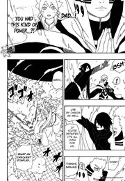 Sasuke Helping Adult Naruto by giving him chakra.