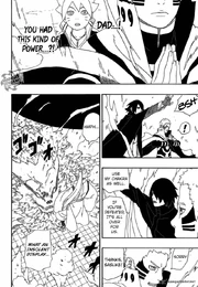 Sasuke Helping Adult Naruto by giving him chakra.