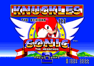 Sonic and knuckles and sonic2 title Sonic and knuckles and sonic2 title