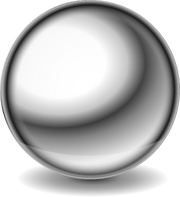 Shiny steel ball