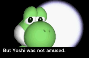 Yoshi is unamused
