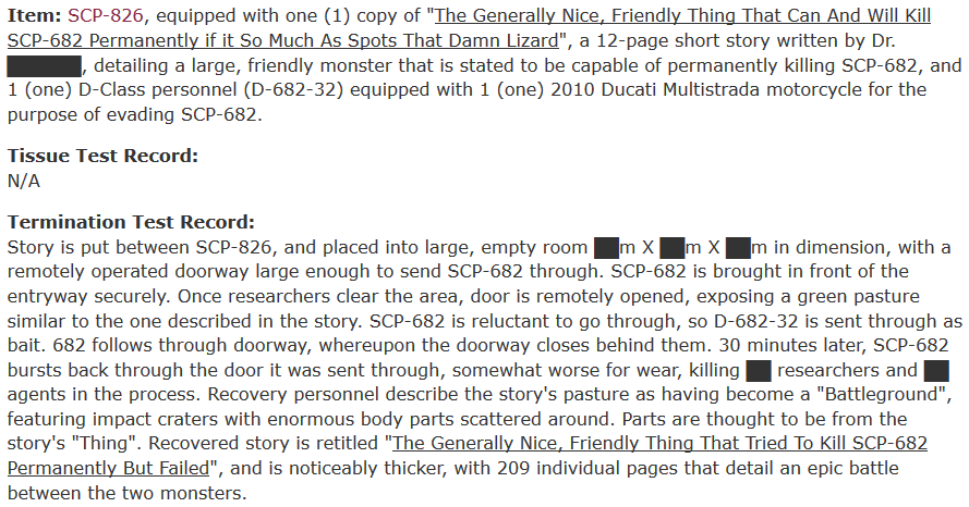 SCP-682 VS SCP-3519 based on Experiment Logs by Dr Gears: https