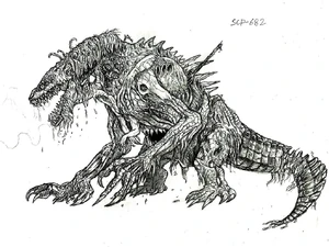 Scp 682 reptil dificil de destruir by lengsel archetype-d6fv118
