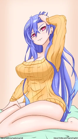 Iris heart in a comfy sweater by expired nep bull-dc6gdoa