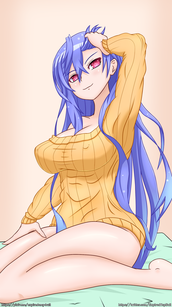 Iris heart in a comfy sweater by expired nep bull-dc6gdoa