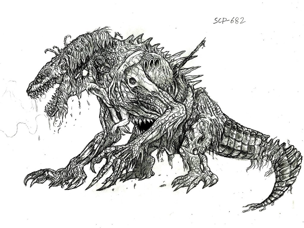 Scp 682 нарисовать