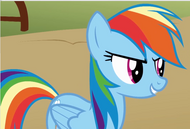 Rainbow dash evil looking
