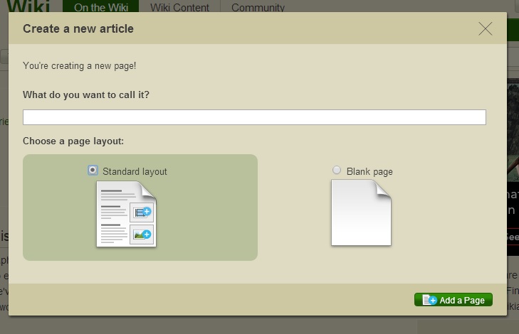 Add a page 1