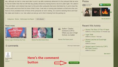Comment button