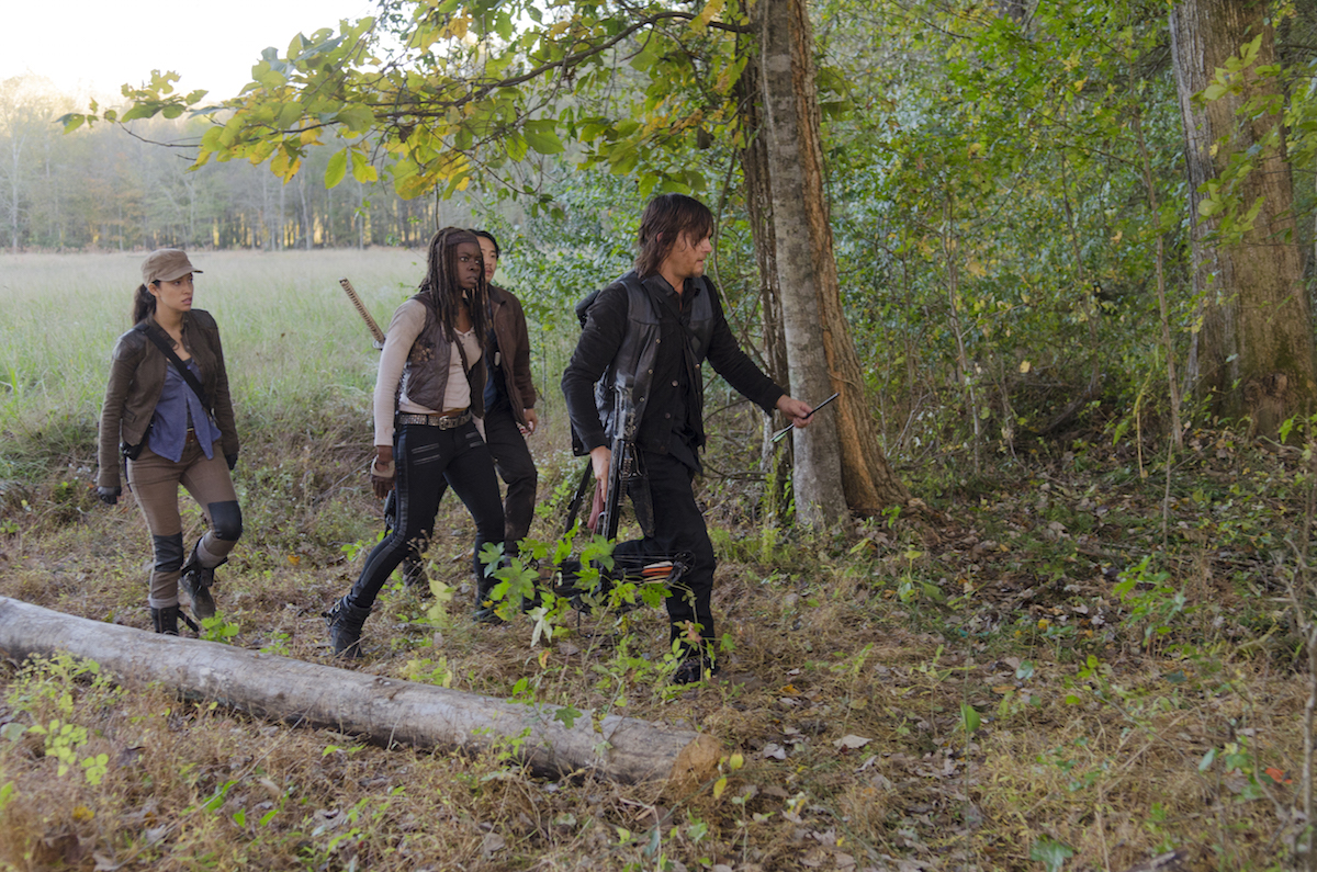 Image Daryl Leads Glenn Michonne And Rosita In The Walking Dead Season 6 Episode 15 5603