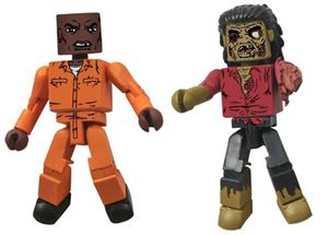 Walking Dead MINIMATES SERIE 2 /"Michonne /& ONE-EYED Zombie/" 2-Pack Diamond