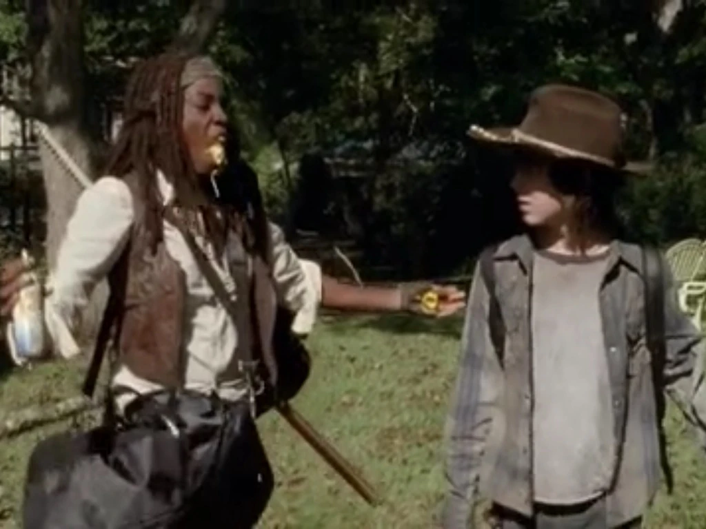 Image Michonne cheese pirate.jpg Walking Dead Wiki FANDOM powered by Wikia