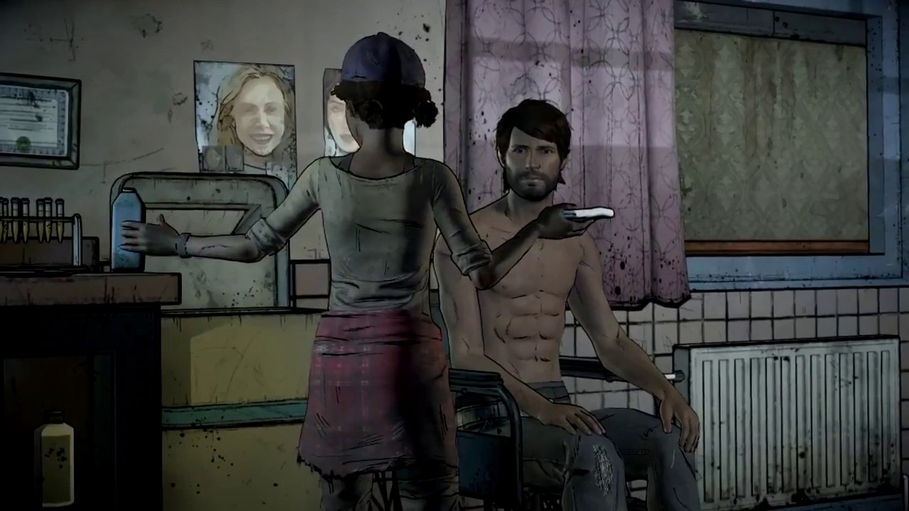 Image Clementine stitches Javier.jpg Walking Dead Wiki FANDOM