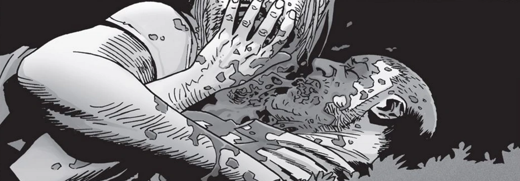 Walking Dead Rick Bites Throat