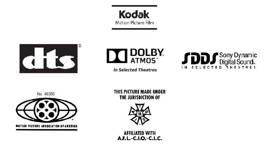 Motion picture. Sdds Sony Dynamic Digital Sound. Sony Dynamic Digital Sound in selected Theatres. Kodak Motion picture film Dolby. Deluxe Kodak Dolby DTS MPAA IATSE.