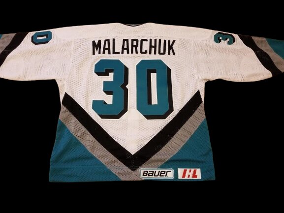 Clint Malarchuk's Blood-Stained Jersey 