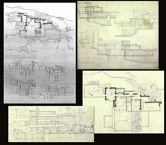 Frank Lloyd Wright S Blueprints Of Fallingwater Warehouse 13