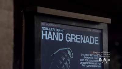 Non-Exploding Hand Grenade Display Card