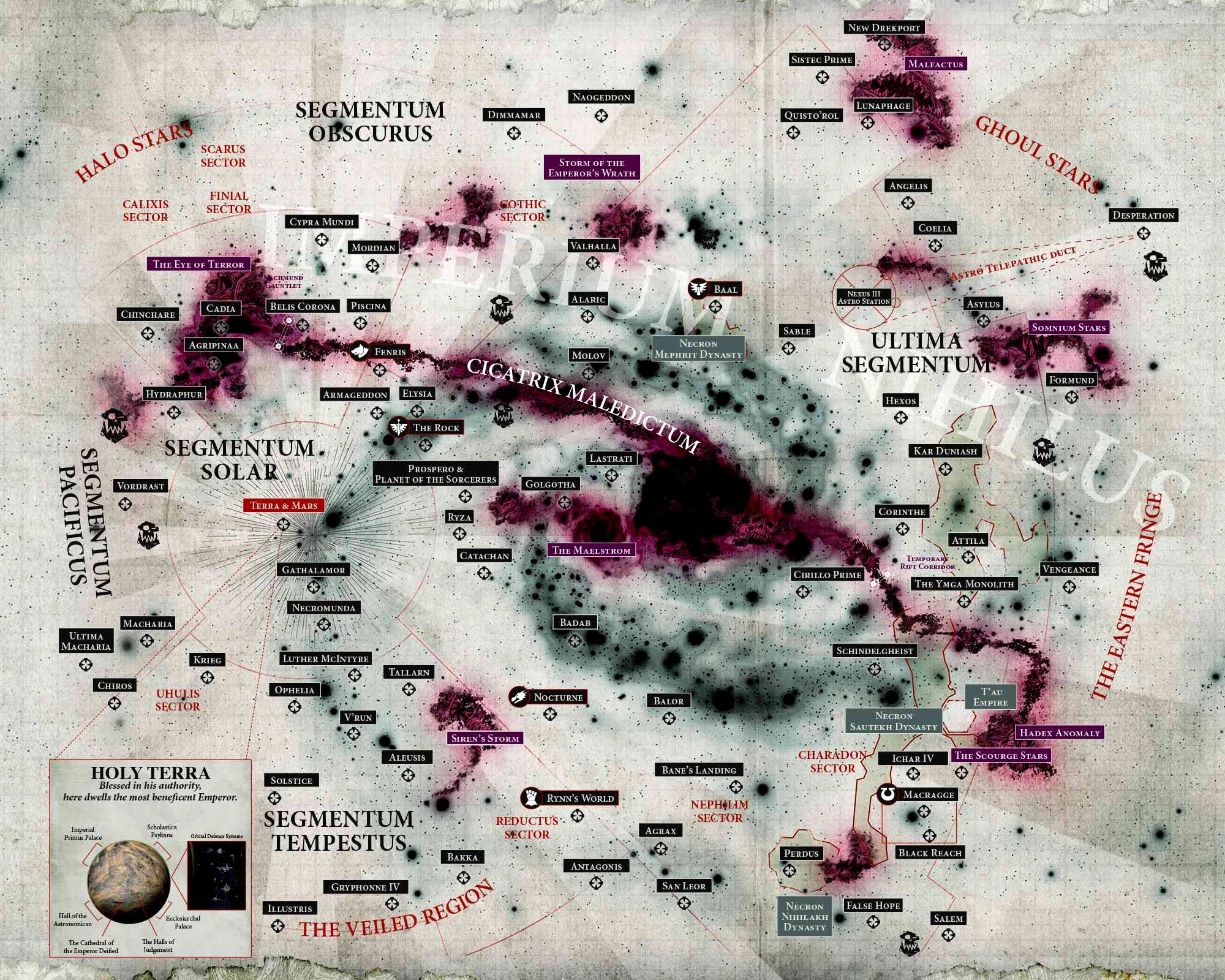 Image WH40K Galaxy Map Updated Jpg Warhammer 40k FANDOM Powered   Latest