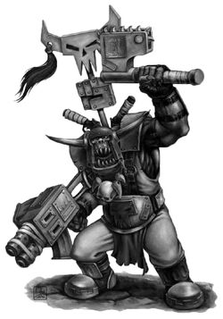 Goff Warboss b&amp;w