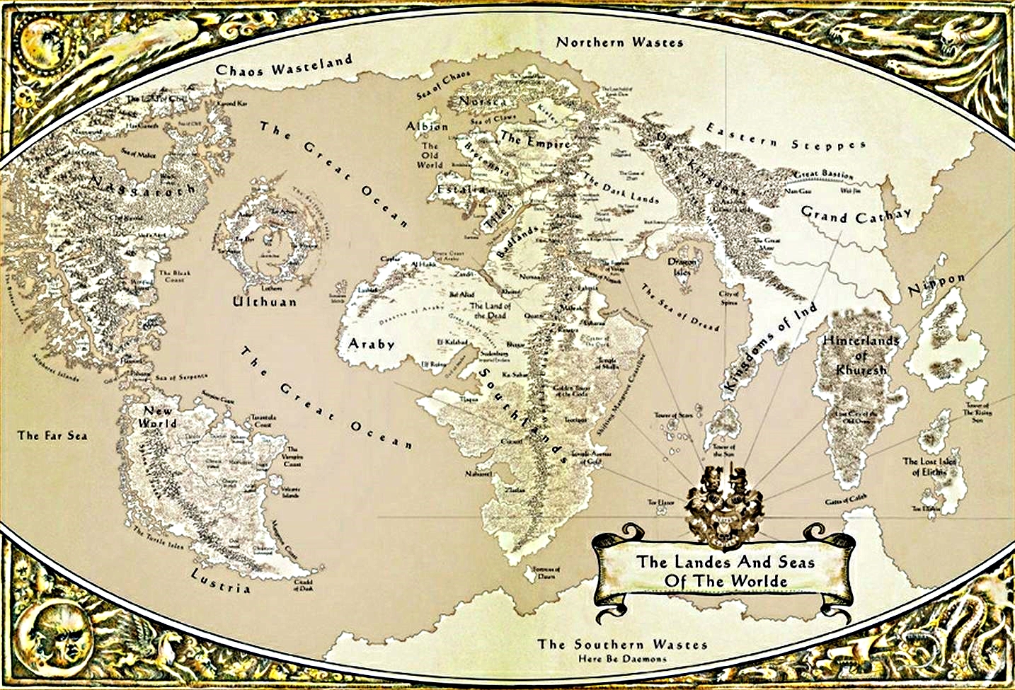 warhammer fantasy old world map Warhammer World Warhammer Wiki Fandom warhammer fantasy old world map