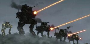 A.R.E.S Achilles-Class Tripods firing Heat Rays.
