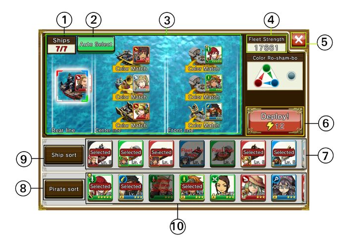 Pre-battle interface