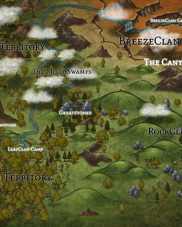 Map Of The Southern Territories Warrior Cats Rpg Wiki Fandom